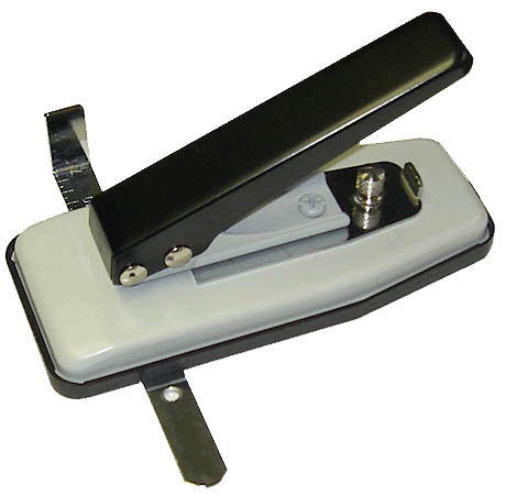 Compact stapler slot punch