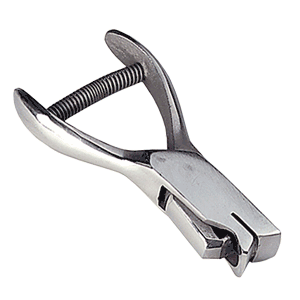 Hand held slot punch without guide